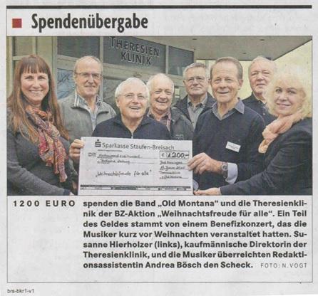 Bericht Scheckübergabe