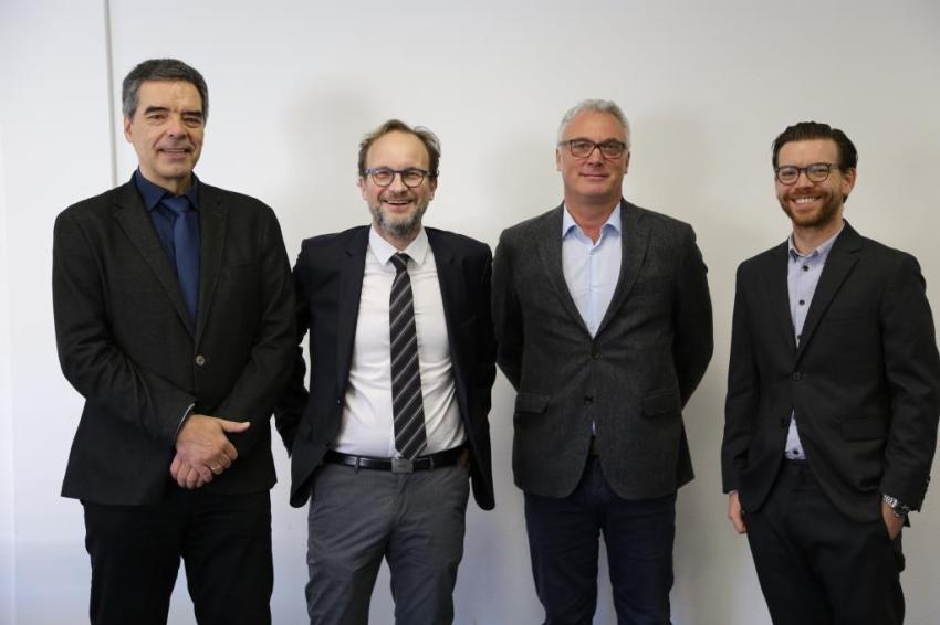 v.l.n.r.: Dr. Hans-Jürgen Hesselschwerdt , Dr. Frank Hassel, Dr. Christian Häussler, Dr. Christian Majer, es fehlt Manfred Bongard